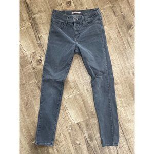 Levi's 311 Mid-Rise Stretch  Shaping Skinny Jeans Black Womens Size 26